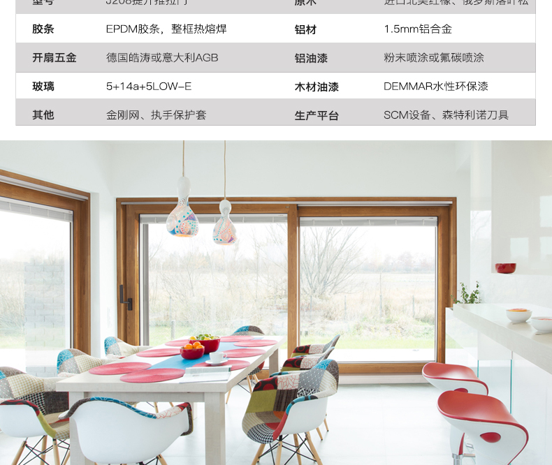鋁包木提升推拉門(mén)208系列 (2)